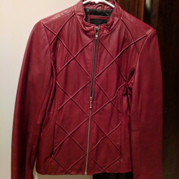 MOSSIMO Red Leather Jacket/Coat - Picture 5 of 5